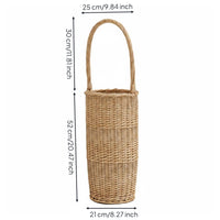 Umbrella Storage Bucket Handwoven Umbrella Storage Basket Tall Design Household Organizer for Living Room