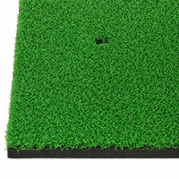 Portable Golf Practice Mat 30x30cm, Rubber Golf Hitting Mat, Golf Simulator Mat for Indoor Training