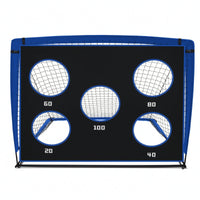 Football Training Goal with Target 420D Oxford Football Target Net Foldable Practice Net with Holes for Yard