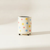 Trash Bin with Wheels Cylindrical Wastebasket Sturdy for Bathroom