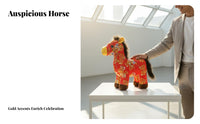 Chinese Astrological Horse Stuffed Ie Festive Atmosphere Year of the Horse Symbol Doll Holiday Decoration Gentle Feel PP Cotton