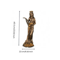 Deity Statue Ornate Statue with Cornucopia of Plenty Detailed for Office