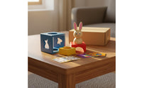 Focus Training Rabbit Shape Block Brain Teaser Early Learning Enchanting Box Shape Sorter Parent Child Play Children's Reasoning Brain Teaser Box Hand-Eye Coordination for Children, Toddlers, Home, Playroom, Preschool