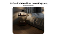 Round two-levelsaddle leather Trolley Minimalist Italian minimalist aesthetic Mobile Storage Multi-Functional
