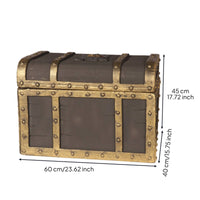 Pirate Treasure Chest Gold-Toned Trim Foam Treasure Chest Hinged Lid