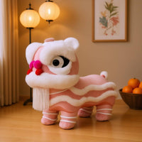 Lion Dance Stool Padded Cushioned Textile Lion Stool Rounded Head Kids Furniture for Children
