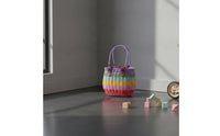 Wicker Bike Basket Rainbow Front Bike Basket for Young Children, Tricycles