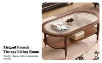 Glass Top Coffee Table Retro design Glass Top Table with Drawers mid-1900sera Modern Design Minimalist Aesthetic for Lounge Area