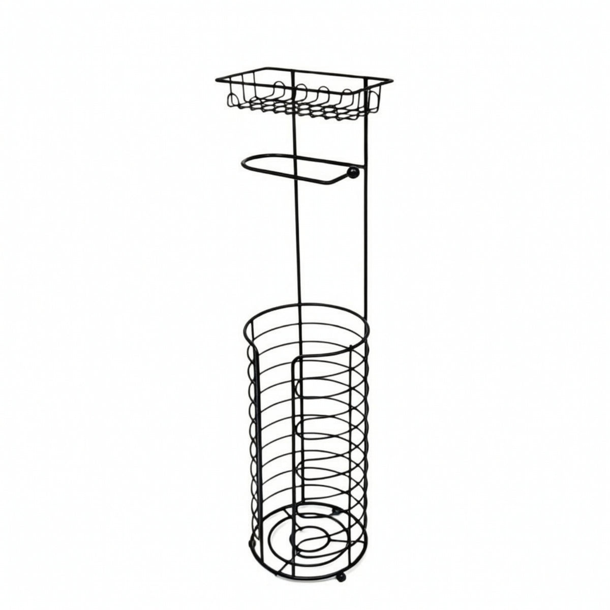 Toilet Tissue Holder with Storage Free Standing for Apartment, Guest Room