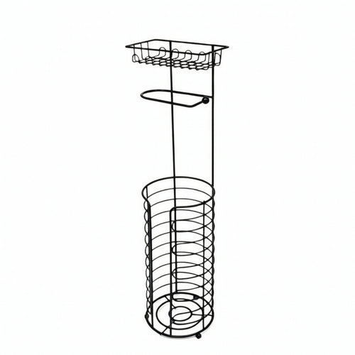 Toilet Tissue Holder with Storage Free Standing for Apartment, Guest Room