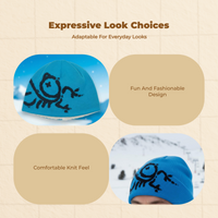 Knit Cap Fleece Lined Unisex Ski Winter Warm Stretchable