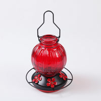 跨境爆款 玻璃蜂鸟喂鸟器户外悬挂庭院花园观鸟装饰品