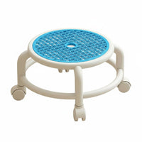 Kids Rolling Stool Rotating Seat Children's Swivel Stool Space Saving Room Furniture for Young Children, Dorm