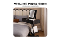 Wheeled fold-up Makeup Chest Movable with casters Vanity Table Vintage design versatileUse for Women, Students