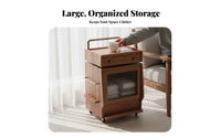 Robot-Shaped Nightstand Movable with casters End Table Space-Saving for Children