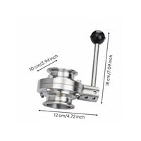 Quick-Install Butterfly Valve Polished Metal Industrial Part