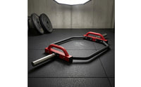 Combo Grip Hexagonal Bar Black Frame Deadlift Hexagonal Bar Chrome Sleeves Strength Equipment for Gym