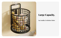 Hanging Produce Basket Space-Saving Kitchen Organizer Ventilated Design