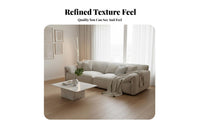 Nordic Design Elephant Ear Armrest Sofa technical Fabric Upholstered Multi-Person Sofa Small Space space-efficient Couch Padded Armrests for Families, Homeowners, Young Adults, Apartment, Studio Flat, Lounge Area, Bedroom
