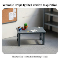 1:64 Scale Scene Table Model High Detailed Repair Shop Diorama Model Realistic Details Miniature Diorama Figure for Hobbyists, Adults, Sand Table Layouts