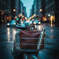 Wire front Basket  Open-Top Motorcycle Basket Rectangular for Commuters, Couriers, Commuting, Errands