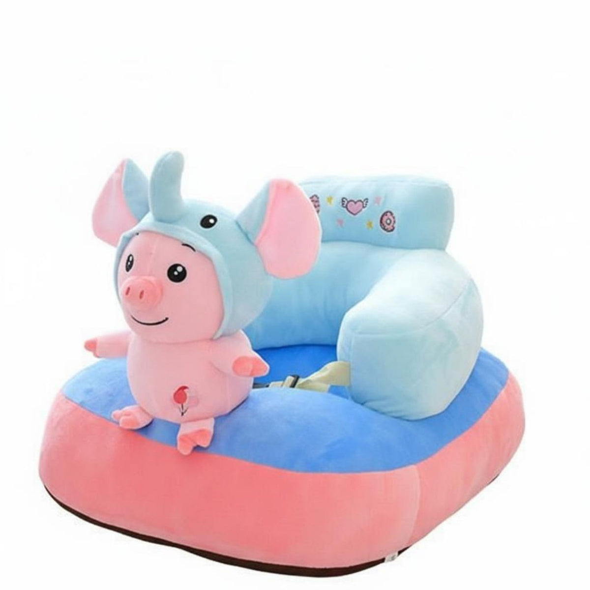 Plush Sit-Training Chair Anti-Fall Design creatureShaped Sitting Trainer for Home