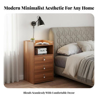 Nightstand with Drawers Modern and design Bedside Cabinet Multi-Functional for Office