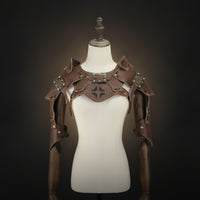 Shoulder Battle Gear with Arm Guards Distressed Arm Guards Knight Bracer for Stage Performance