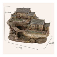 Resin Landscape Ornament Chinese-Style Home Accent Antique Finish