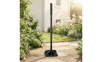 Lawn Tamper with Square Base Manual Hand Tamper Tool Reinforced Steel Compacting Tool for Gardeners, Yards