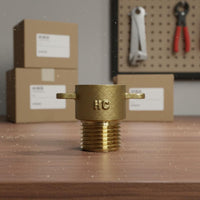 2 Pieces Brass Flange Adapter Long-Lasting Brass Threaded Pipe Fitting Solid