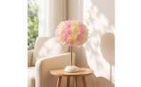 Flower Lamp with Rose Lampshade Soft Glow Bedside Lamp Decorative Night Light Tabletop for Bedroom