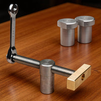 Ratchet Vise Mechanism Hardwood Vise Hardware CNC Machined Ratchet Clamp Benchtop Dog Clamp for Carpenters, Workshop