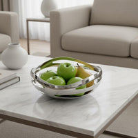 Stainless Steel Fruit Bowl Easy to Clean 304 Steel Serving Tray Mirror Finish