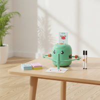 Drawing Robot with Cards Card-Guided Drawing Toy with Pens Doodle Bot Hands-on Painting Machine Educational for Children, Home
