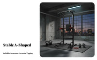 Heavy Duty Pull up Bar Station Stable Base Pull up Station Easy Assembly Home Gym Power Station Adjustable Height for Adults, Families, Beginners, Indoor, Calisthenics, Garage