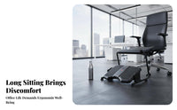 Adjustable Desk-Mounted Footrest Anti-Slip Design Triple-Position Adjustable Footrest Rocking Motion Padded Leg Rest