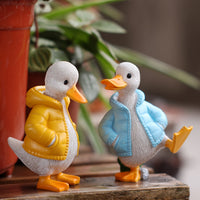 Cute Little Duck Ornament Farm Duck Couple Desktop Garden Courtyard Decoration