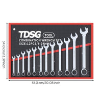 Steel double-ended wrench set