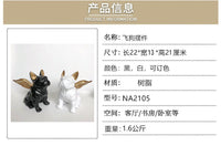 Bulldog Flying Dog Resin Craft Figurine Desktop Decoration Modern Minimalist