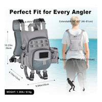 Adjustable Fishing Chest Pack Hands-Unrestricted Chest Bag with Harness Lightweight Breathable for Outdoor Adventures