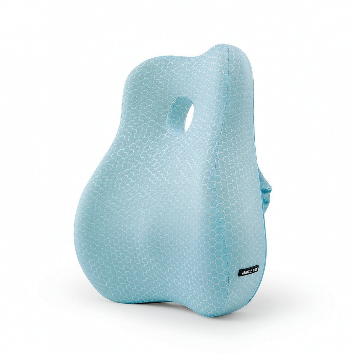 Memory Foam Support Cushion Contoured Cushion with Handhold Breathable Pillow Ergonomic for Office Workers, Drivers, Commuters, Desk Chair, Car Seat