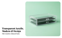 Clear Makeup Case with Drawers particle-resistantresistant 3-Tier Clear Drawer unit for Dorm Room