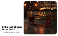 warehouse-chic design Shipping Container Booth Sofa Retro Design Commercial Furniture SturdyDuty Dining Set for Restaurant Owners, Bar, Cafe, Lounge