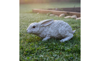 Realistic Rabbit Statue Weather Resistant Garden Rabbit Sculpture Retro Finish