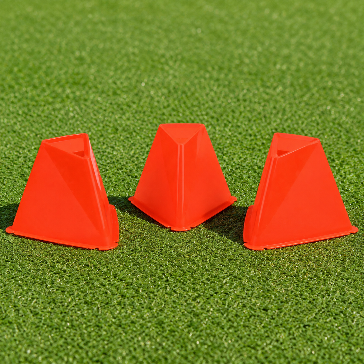 High Visibility Marker Cone 18.3cm Orange-Red PE Material For Soccer Futsal Practice