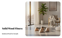 2 Pieces Wood Parallettes Stable Design Wooden Parallettes Handles Ergonomic