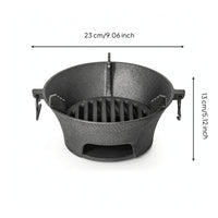 Cast Iron Briquette Burner Textured Briquette Burner with Clamp Tabletop Grill for Tea Lovers