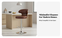 Adjustable Pedestal Stool with Back Sturdy Base Bar Chair Easy to Clean for Cafe