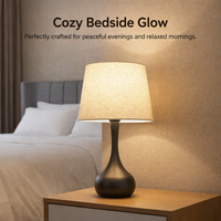 Bedside Table Lamp with Touch Control Smooth Dimming for Adults, LED with 3 Color Temperature Modes for Living Room